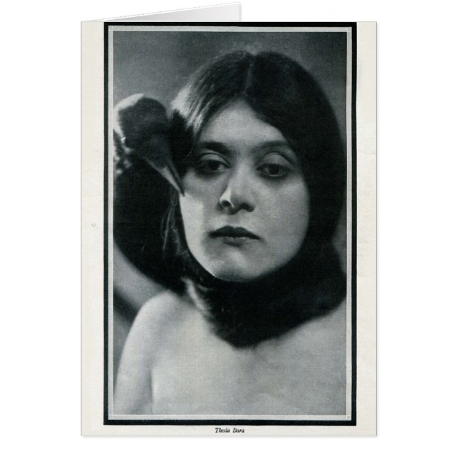 Theda Bara 1915 vintage portrait card (Front)