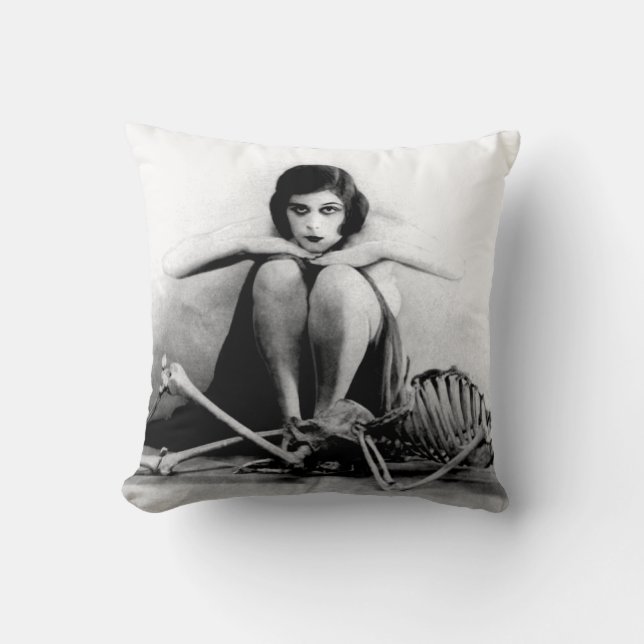 ThedaBara Throw Pillow (Front)