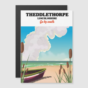 Theddlethorpe Lincolnshire seaside travel poster.