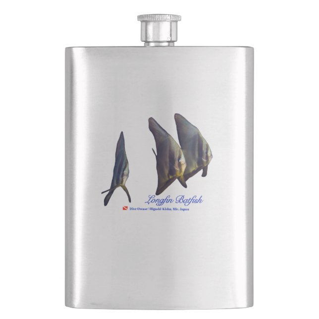 Thee Cute Longfin Batfish Hip Flask (Front)