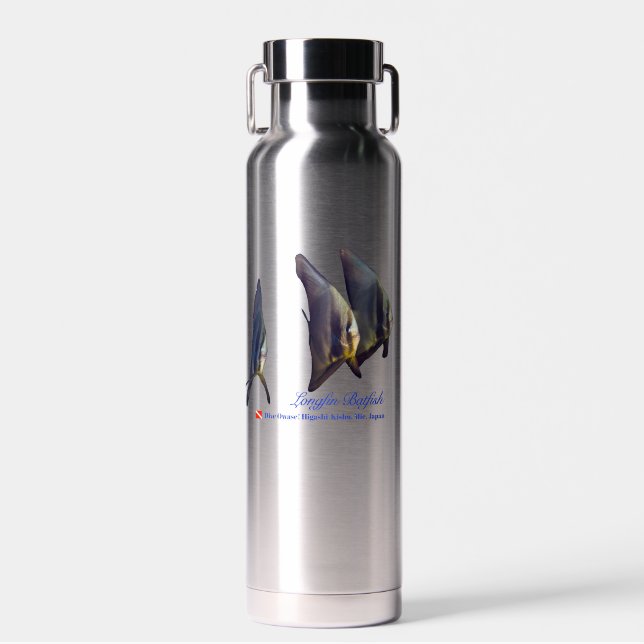 Thee Cute Longfin Batfish Water Bottle (Front)