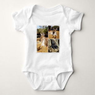 Thee Kangaroo Picture Collage, Baby Bodysuit