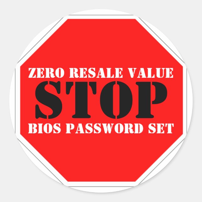 Theft Deterrent Warning Sticker (Front)