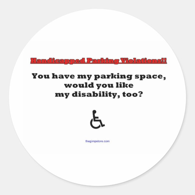 thegimpstore.com classic round sticker (Front)