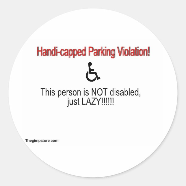 thegimpstore.com classic round sticker (Front)