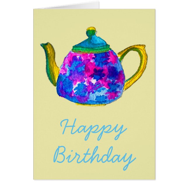 Théière à aquarelle (Devant)