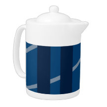 Théière aux nuances de bleu