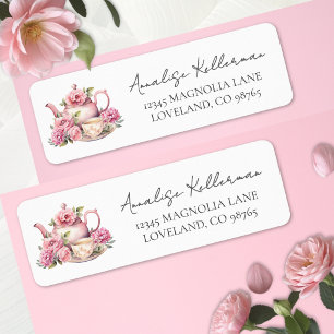 Théière Florale Adresse de Retour