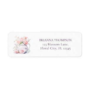 Théière Florale Rose Pâle pour Enterrement de Vie 