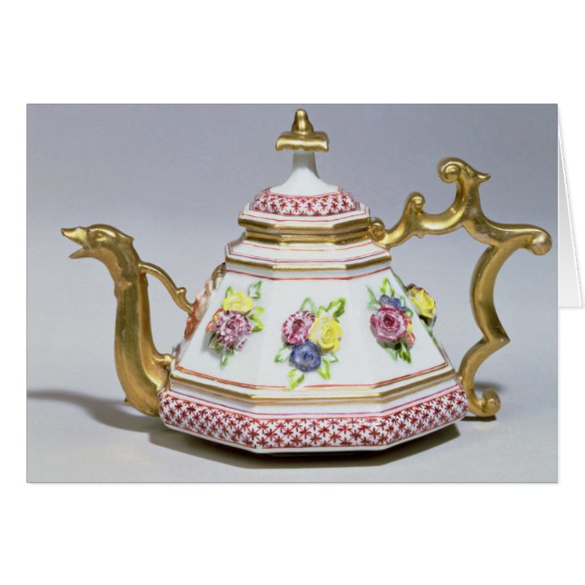 Théière octogonale de Meissen, c.1718 (Devant horizontal)
