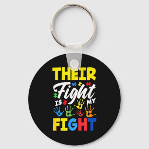 Their Fight Is My Fight Autism Awareness _1  Keychain