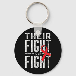 Their Fight is My Fight Blood Cancer Awareness Keychain