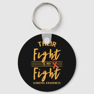 Their Fight is My Fight Leukaemia Awareness Keychain