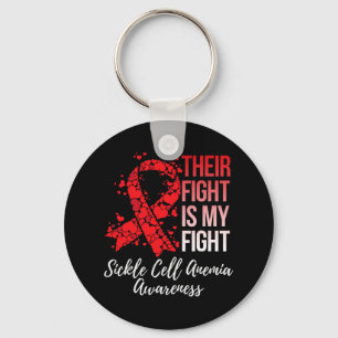 Their Fight Is My Fight Sickle Cell Anemia Awarene Keychain