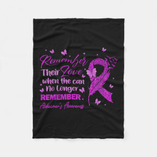 Their Love Alzheimerheimer's Awareness For Men Wom Fleece Blanket