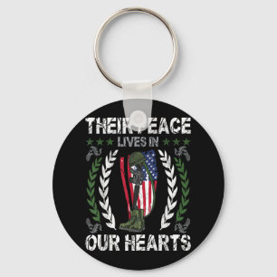 Their Peace Lives In Our Hearts Shirt Memorial Day Keychain
