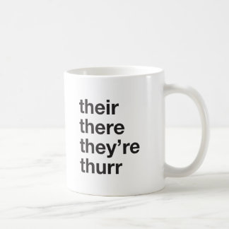 their there they're thurr coffee mug