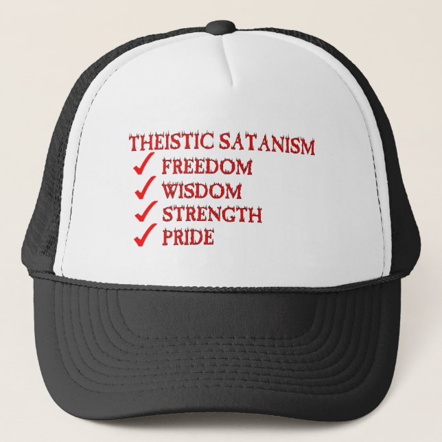 Theistic Satanism/Luciferianism Devotion Trucker Hat (Front)