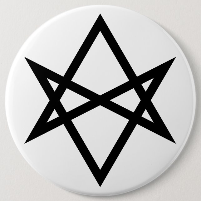 Thelemite Unicursal Hexagram 6 Inch Round Button (Front)
