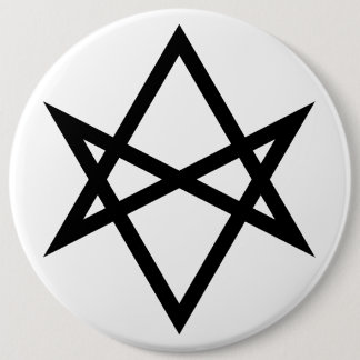 Thelemite Unicursal Hexagram 6 Inch Round Button