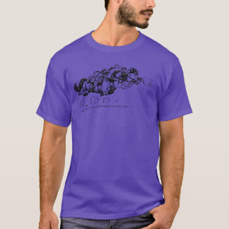 Thelwell Bolting Horse And Cowboy family T-Shirt