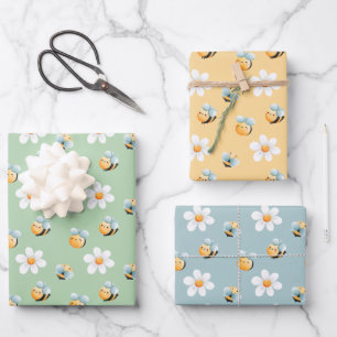 Thème Abeille Joli Enfants Enveloppement Papier