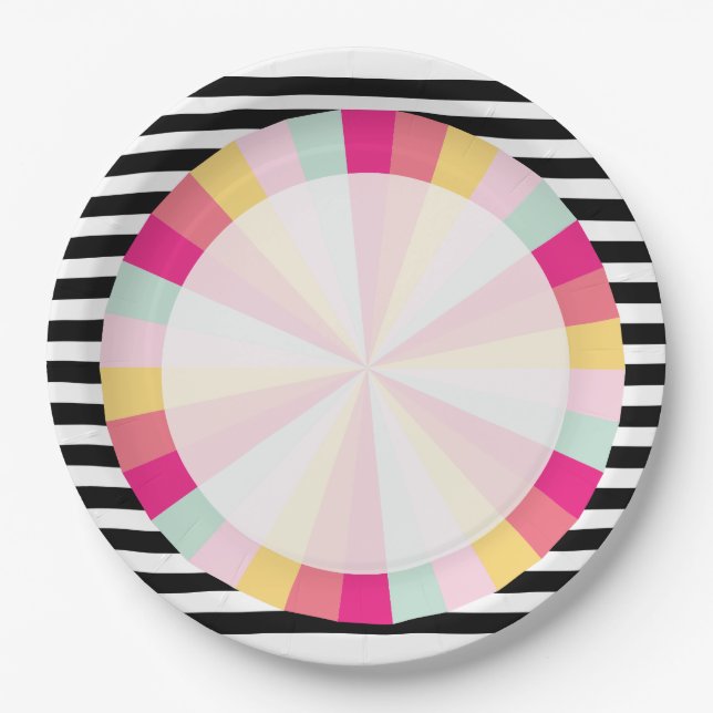 theme birthday paper plates (Front)