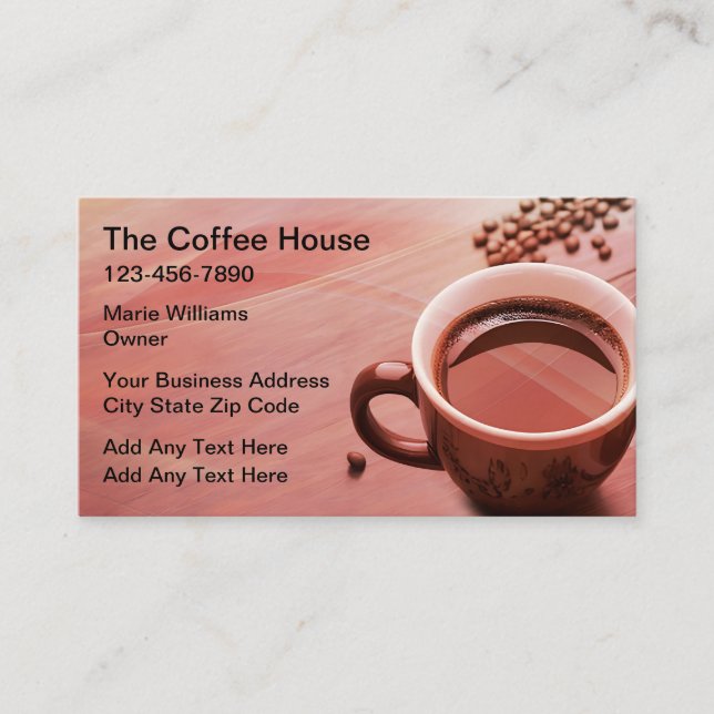 Thème Café Carte de visite moderne (Devant)