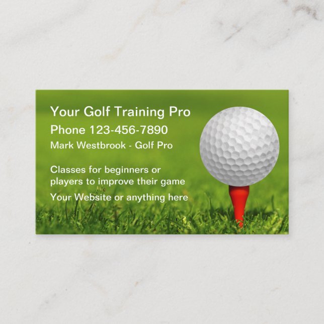 Thème Cartes de visite de formation au golf (Devant)