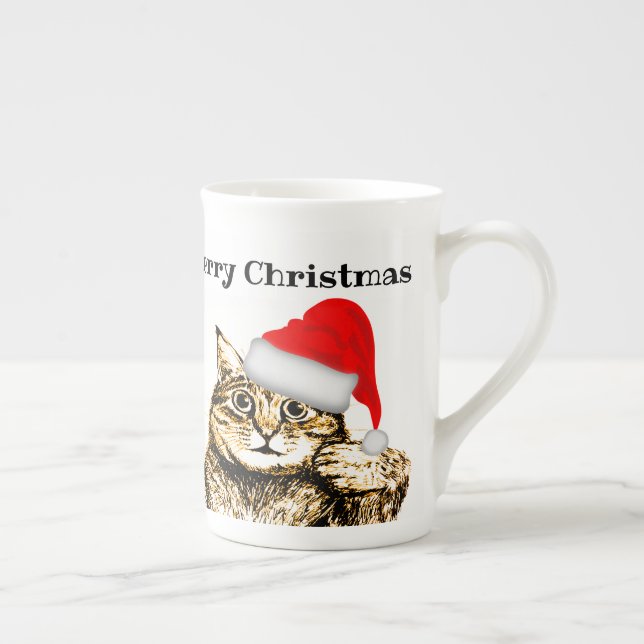 Thème Chat Personnalisé Joyeux Noël Mug (Droite)