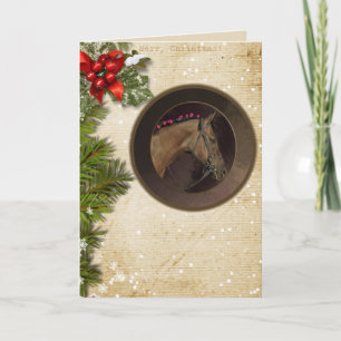 Thème Cheval Carte de Noël & Enveloppe; Personnali