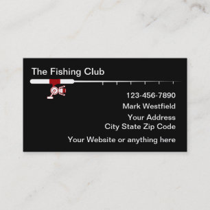 Thème de bâton de pêche Cartes de visite simples