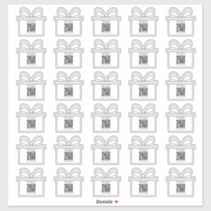 Thème de boîte cadeau QR Code Stickers d'entrepris