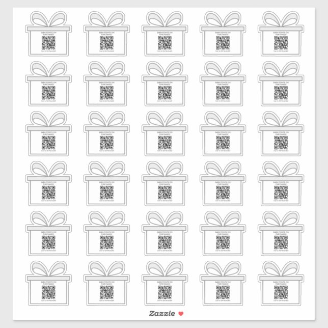 Thème de boîte cadeau QR Code Stickers d'entrepris (Feuille)