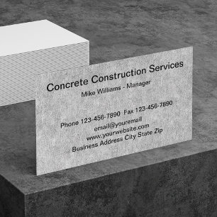 Thème de construction mur en béton Cartes de visit