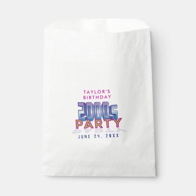 Thème de fête des années 2000 Favoriser les sacs (Devant)