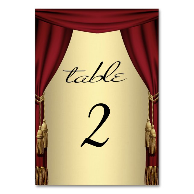 Thème de film Gold Numéros de table (Par défaut)