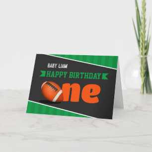 Thème de football 1er carte d'anniversaire