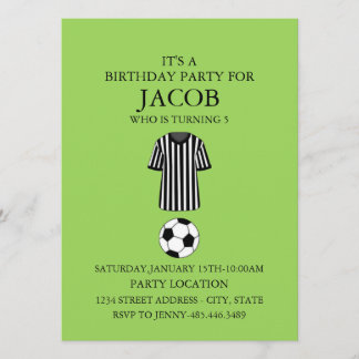Thème de football Anniversaire Fête Invitation