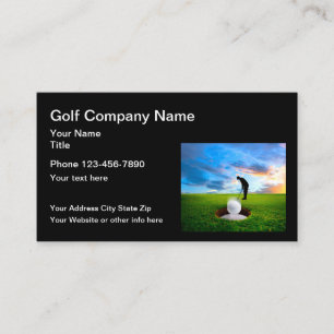 Thème de golf Cartes de visite d'affaires simples