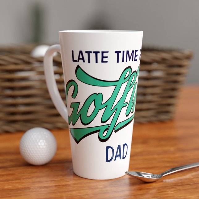 Thème de golf Funny Golf Papa Grand Latte Mug (A large latte mug for your Golfing Dad)