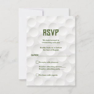Thème de golf Golf Bar Mitzvah RSVP Card