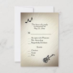 Thème de guitare Antique Gold RSVP avec choix de m