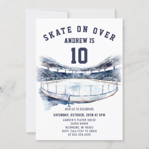 Thème de hockey personnel Invitation de fête d'ann