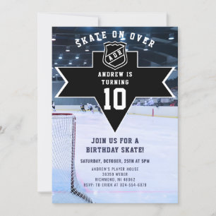 Thème de hockey personnel Invitation de fête d'ann