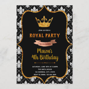 Thème de la couronne noire Invitation