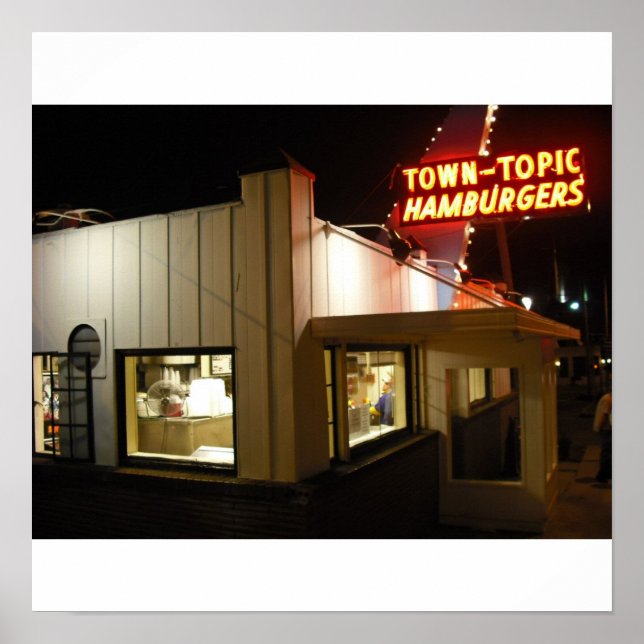 Thème de la ville Hamburgers Poster (Devant)