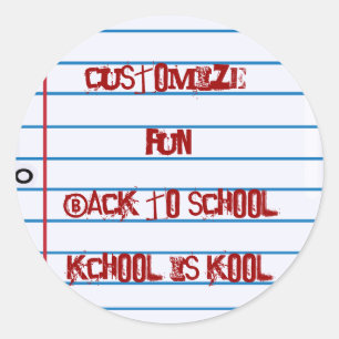 Thème de l'école Noeud Stickers amusants