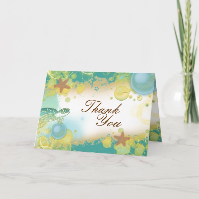 Thème de mariage à la plage ~ merci (Devant)