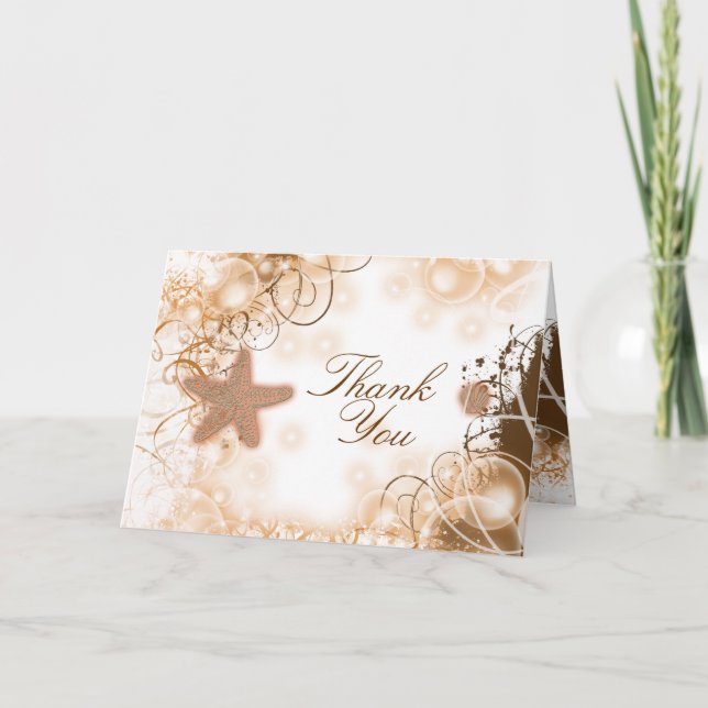 Thème de mariage sur la plage ~ merci 2 (Devant)
